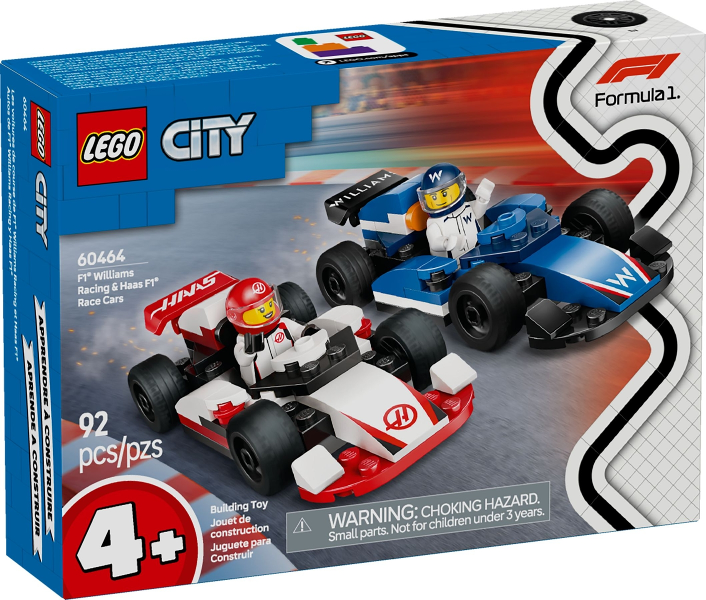 LEGO City 60464 F1 Williams Racing & Haas F1 Race Cars