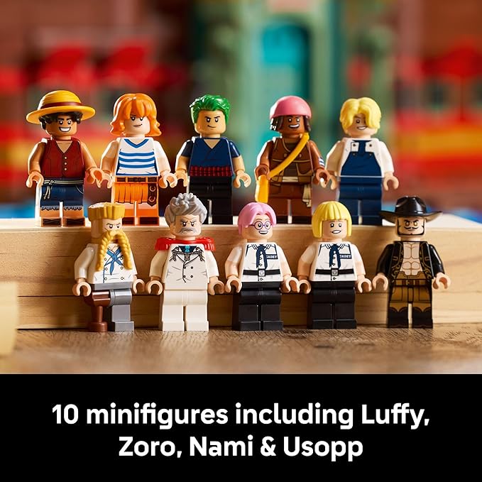 Lego ONE Piece The Baratie Floating Restaurant Building Set for Adults - Collectible Building Blocks for Anime Fans, 18+ - Arts and Crafts DIY Kit W/10 Minifigures - Gift Idea for Birthdays - 75640