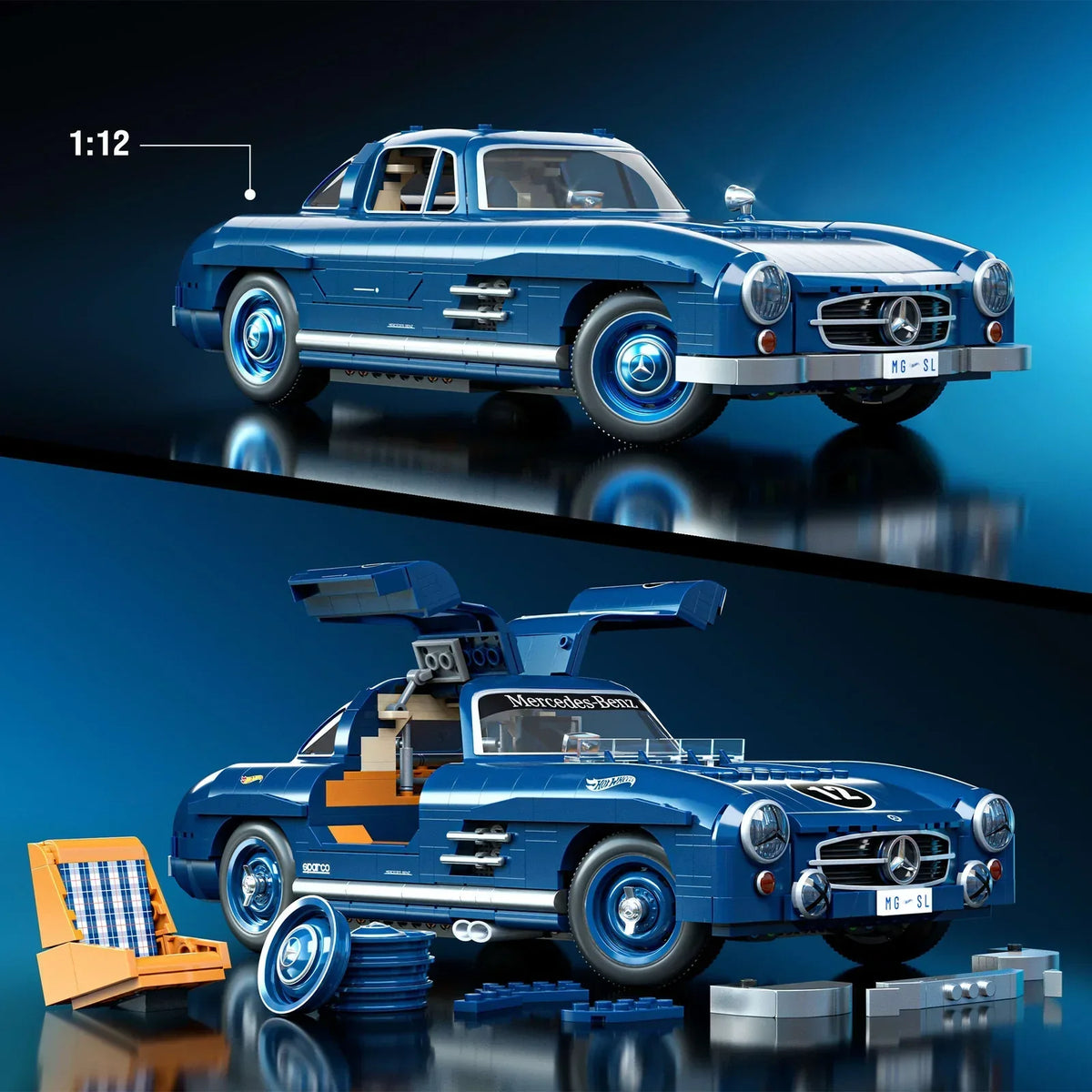 HWHWW25 Mattel Brick Shop Hot Wheels Mercedes Benz 300 SL